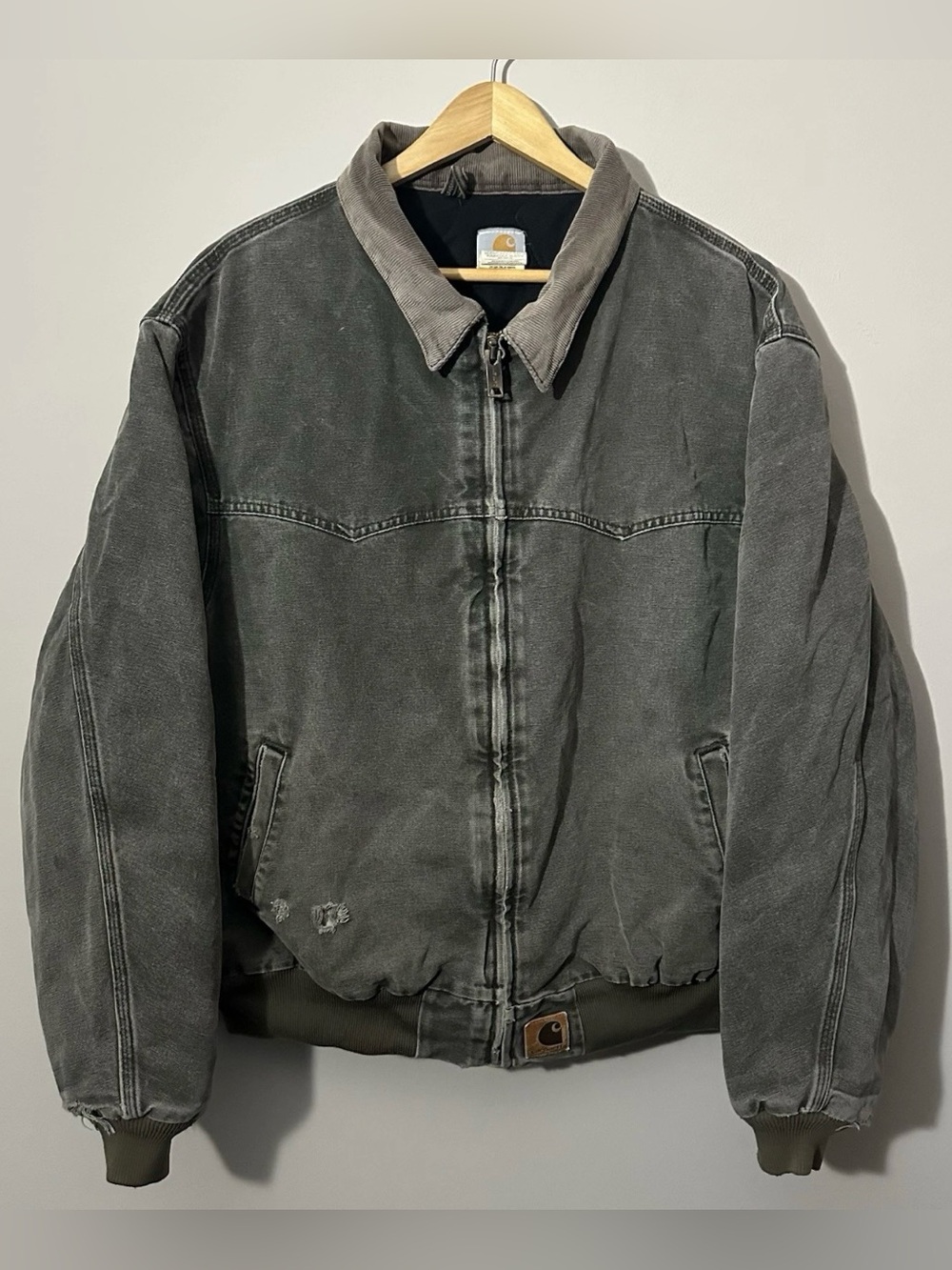 Vintage Carhartt Santa Fe Quilted Jacket Moss Green J14 MOS Men’s Size 3XL